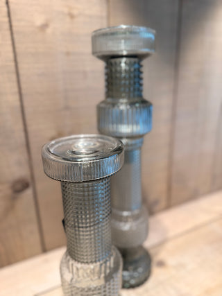 Kandelaars in glas set