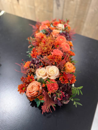 Bloemstuk herfst met schors